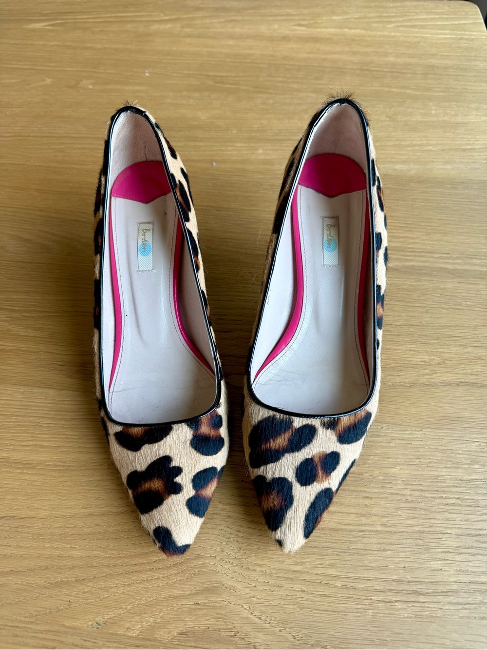 Boden Leopard Print Pointed Toe heels, size 40 (9-9.5)